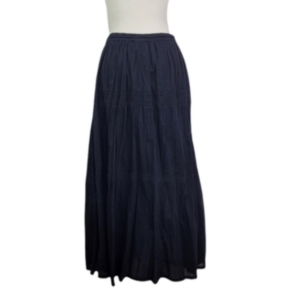 Just for Wraps Crochet Sequin Detail Full A-Line Maxi Skirt in Black Size M - Picture 4 of 14